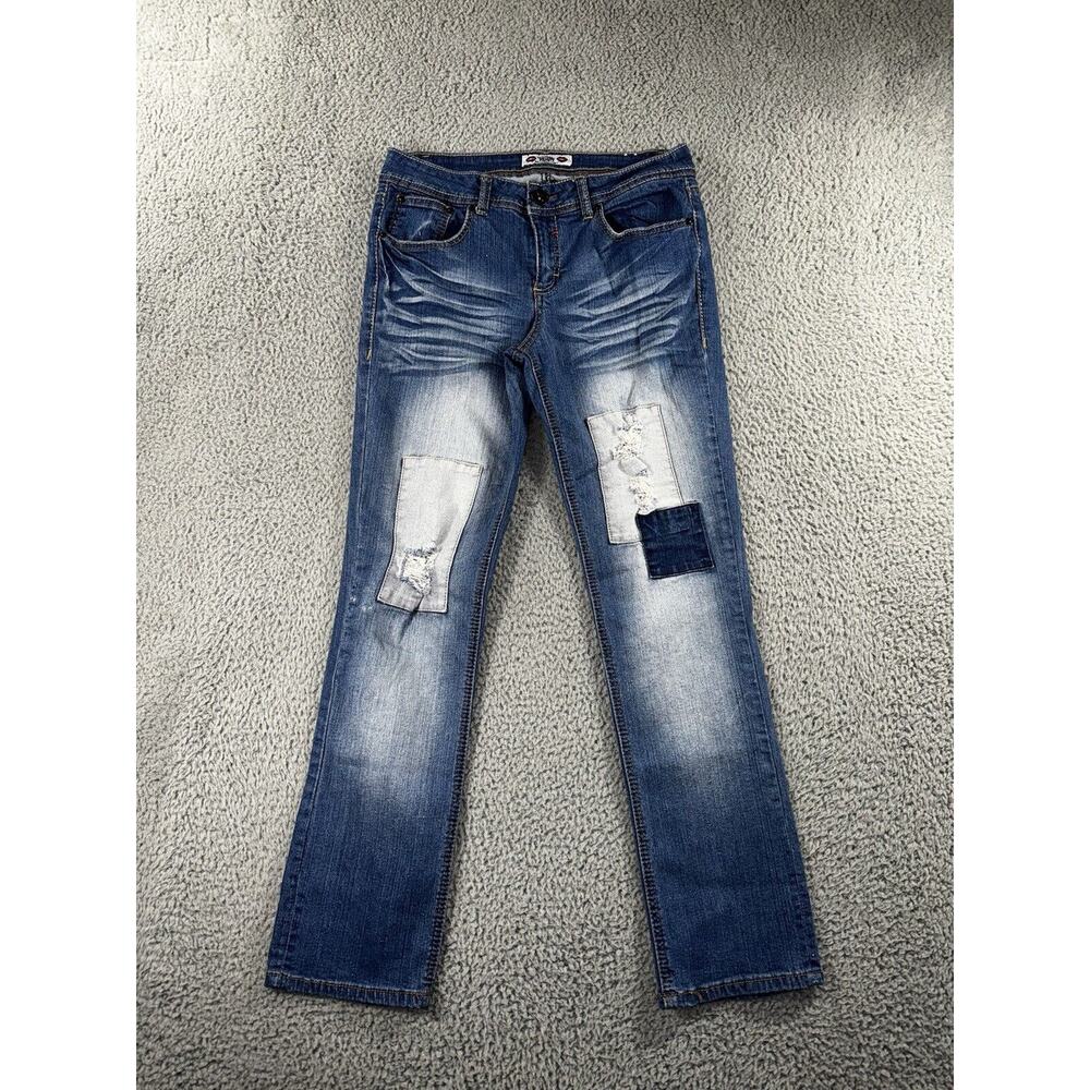 What About‎ Me Jeans Juniors 9/10 Mid Rise Patchwork Denim Pants